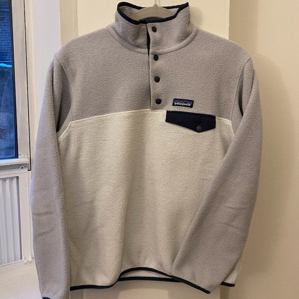 Patagonia Synchilla Fleece in Navy/White/Grey (Size S)